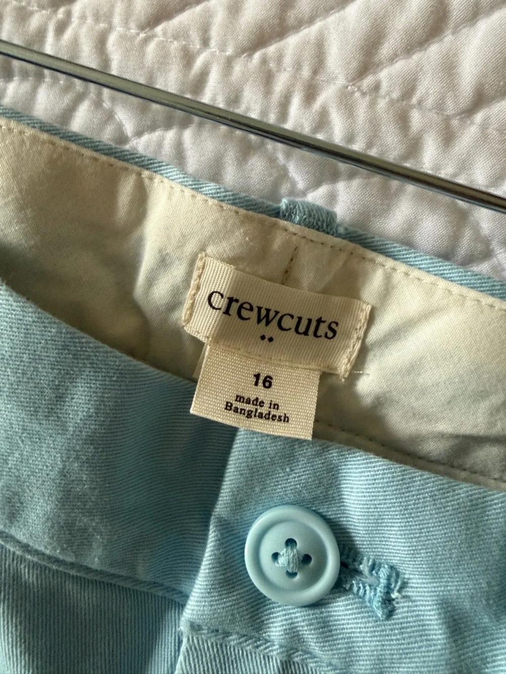 Crewcuts Light Blue Boy’s Flat Front Chino Shorts 16
